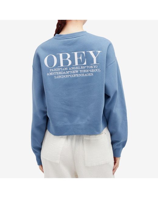 Obey Blue Cities Crewneck Sweater