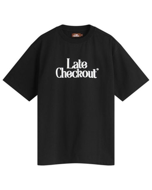 Late Checkout Black Logo T-Shirt for men