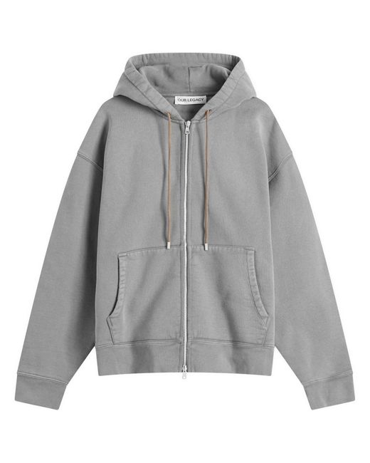 Our Legacy Gray Fleece Rascal Hoodie for men