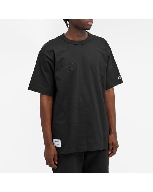 Champion Black X Wtaps T-Shirt for men
