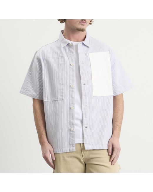 Stan Ray Blue Short Sleeve Painter Shirt for men