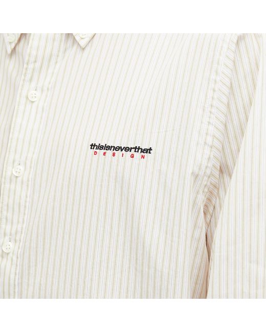 Thisisneverthat White Dsn Striped Shirt for men