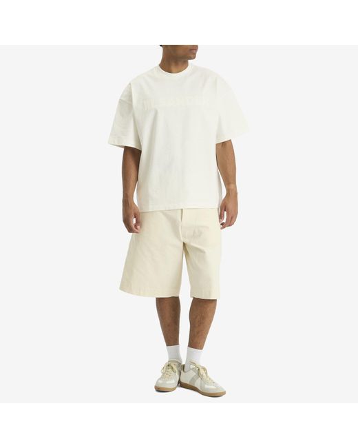 Jil Sander White Stiff Lightweight T-Shirt for men