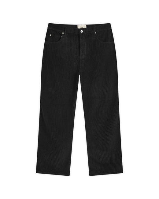 Folk Black Barrel Leg Pants for men