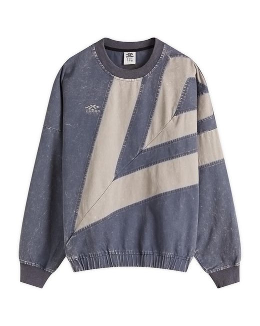 Umbro Blue Washed Diamond Drill Top