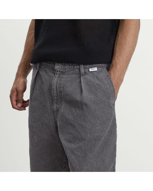 (w)taps Gray Blues Straight Shorts for men