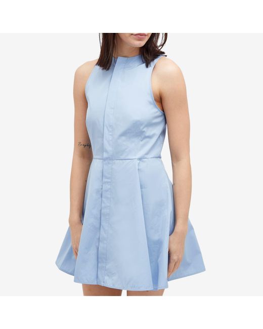 AMI Blue Hidden Tab Mini Dress