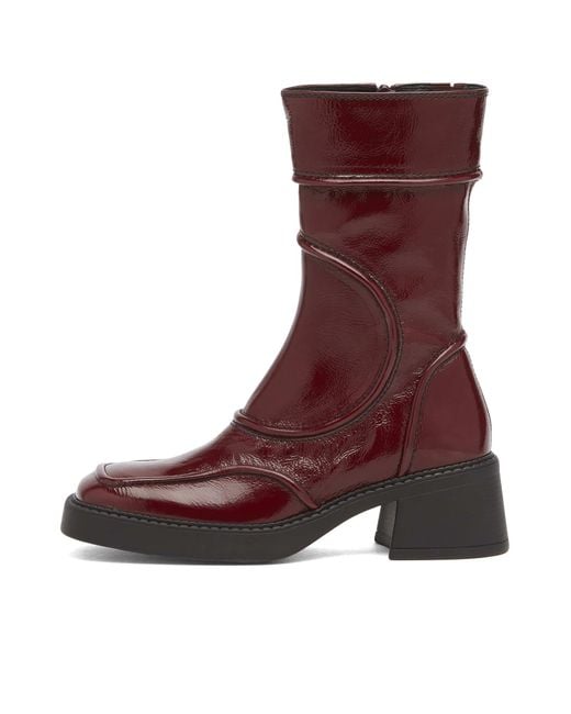 Miista Brown Malene Burgundy Ankle Boot