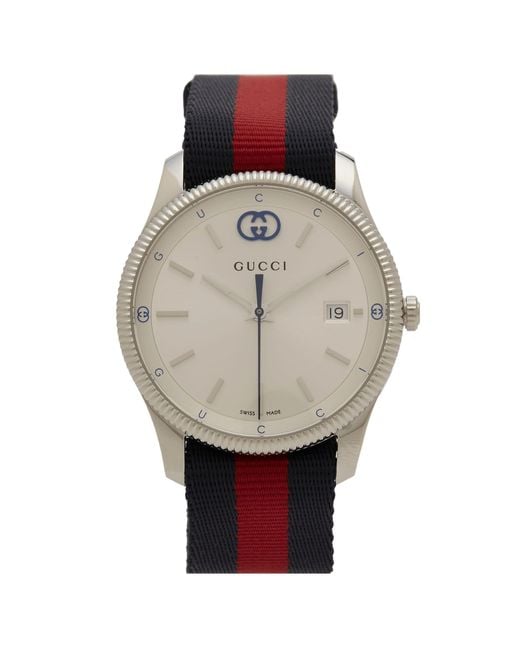 Gucci Metallic G-Timeless 38Mm Web Watch for men