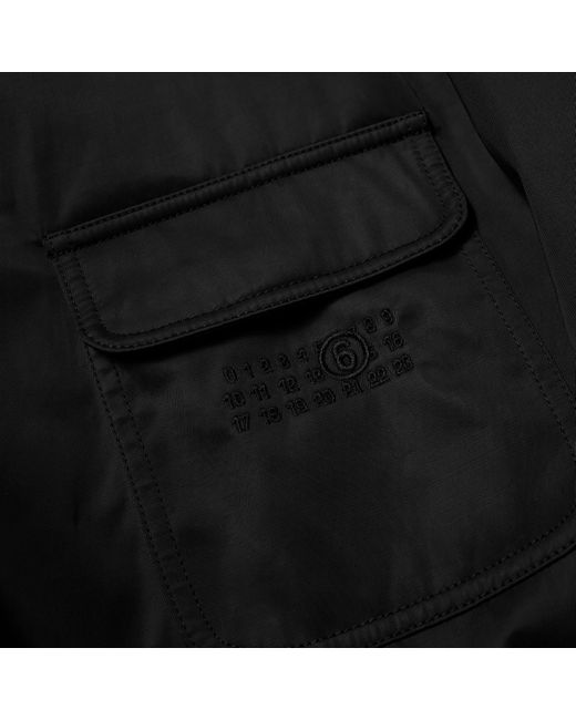 MM6 by Maison Martin Margiela Black Padded Nylon Jacket for men