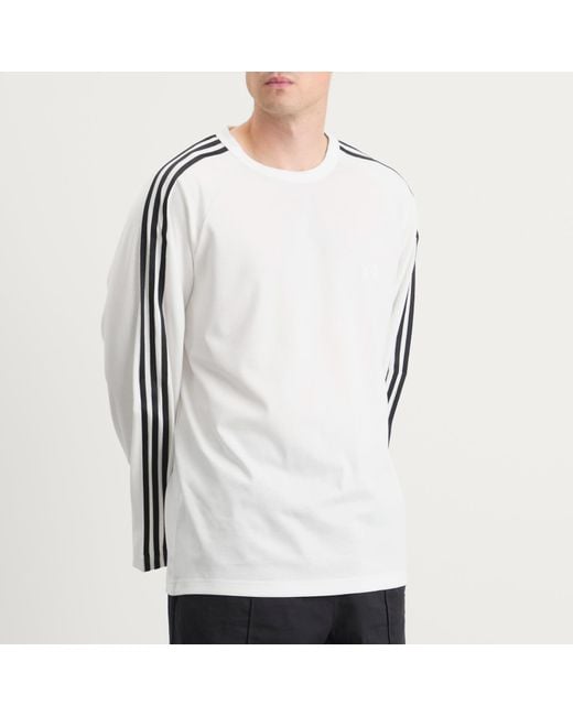 Y-3 White Wire Three Stripe T-Shirt for men