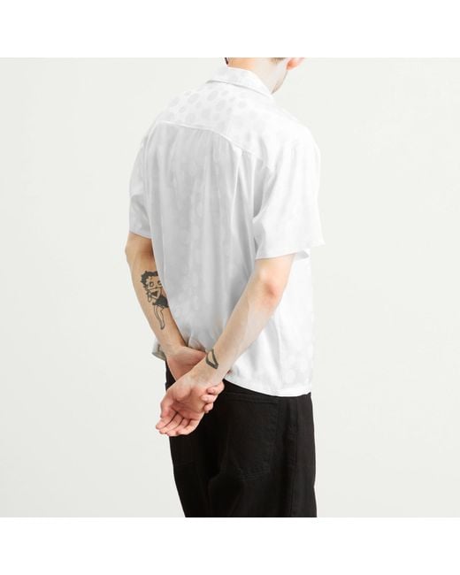 Honor The Gift White Polka Dot Vacation Shirt for men