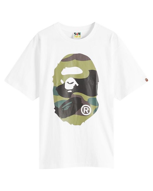 A Bathing Ape White Giant 1St Camo Big Ape Head Tee for men