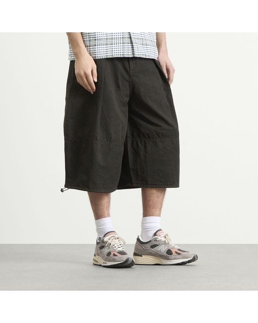 YMC Black Garment Dye Salba Shorts for men