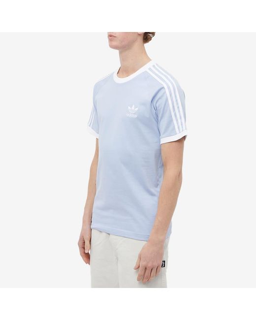 adidas 3-stripes T-shirt in Blue for Men | Lyst