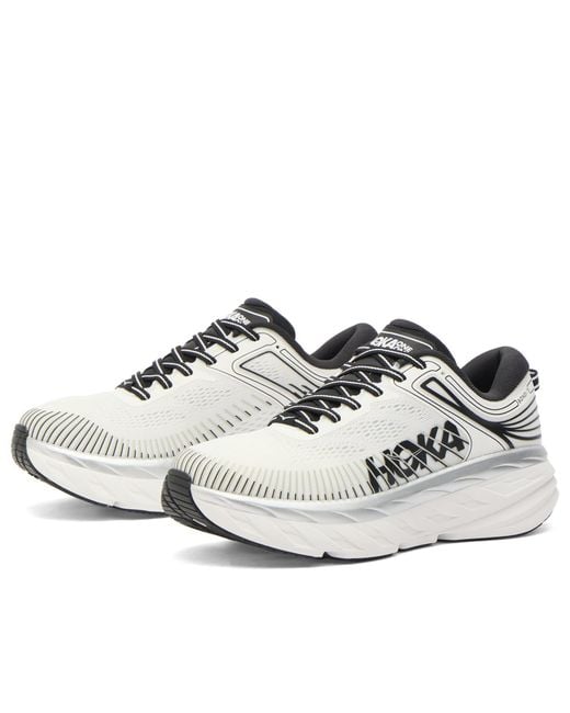 Hoka One One White Bondi 7 Sneaker