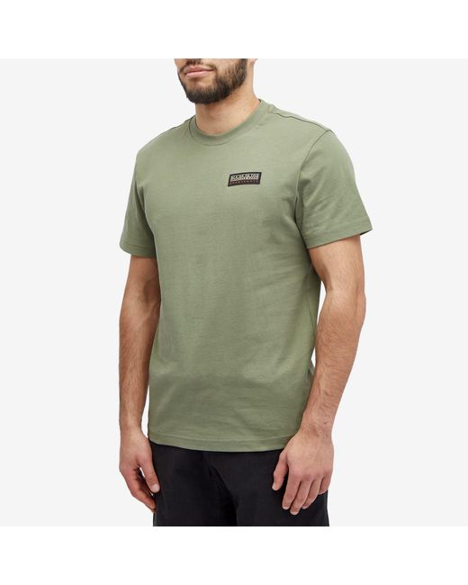 Napapijri Green Iaato Logo T-Shirt for men