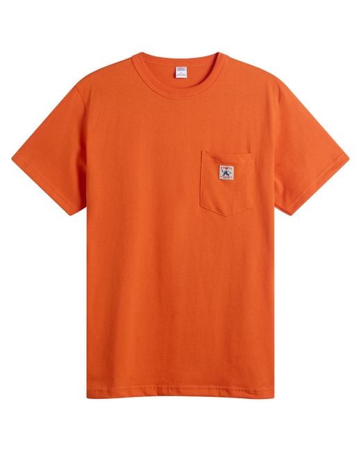 Randy's Garments Orange Inc. Logo Pocket T-Shirt for men