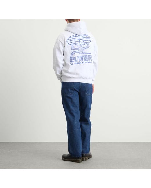 Butter Goods White Terrain Hoodie for men