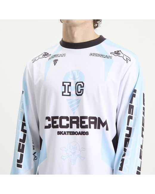 ICECREAM Blue Motorcycle L/S T-Shirt for men