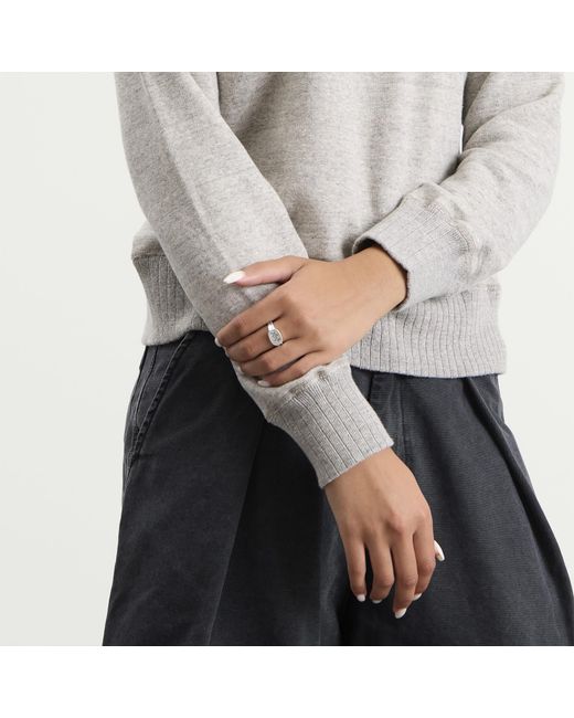 Twojeys White Superstar Signet Ring