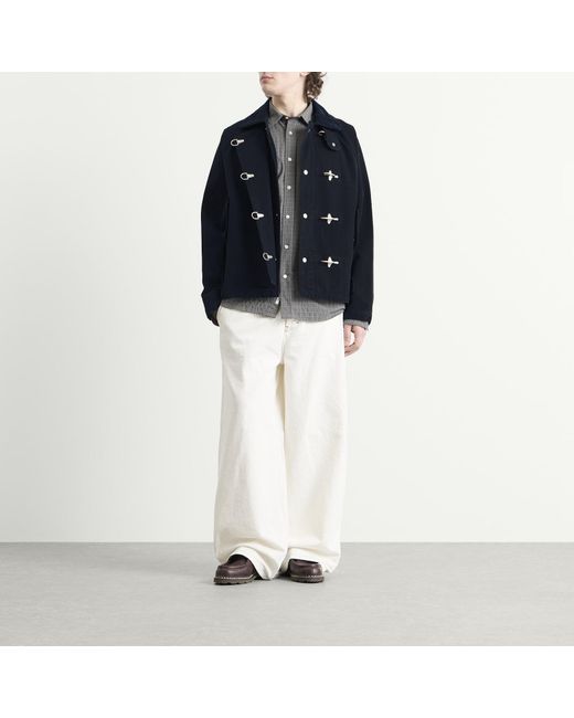 Forét Blue Cinder Clasp Canvas Jacket for men