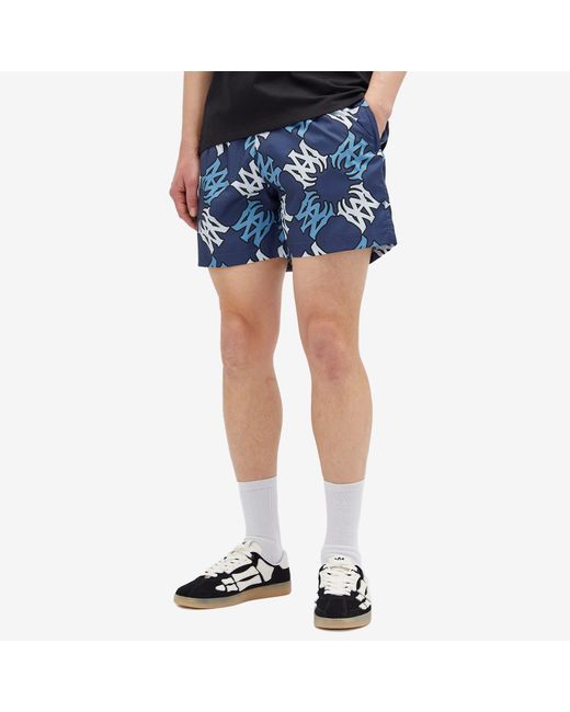 Amiri Blue Quad Print Swim Shorts for men