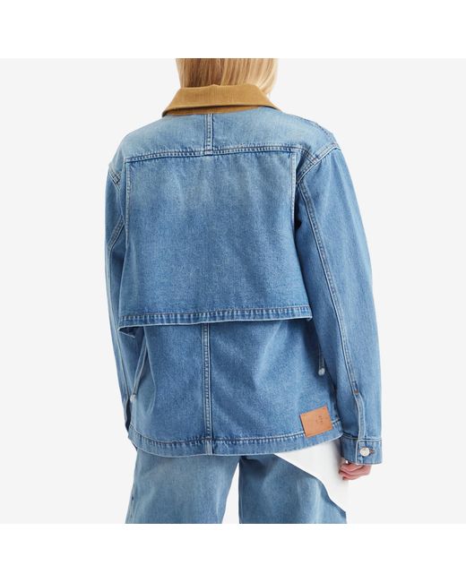 Stel Blue Layered Cotton Denim Jacket