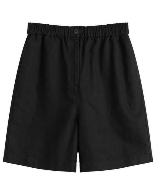 NOTHING WRITTEN Black Pale Linen Shorts