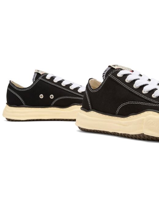 Maison Mihara Yasuhiro Black Peterson Vintage Sole Canvas Low-Top Sneakers for men