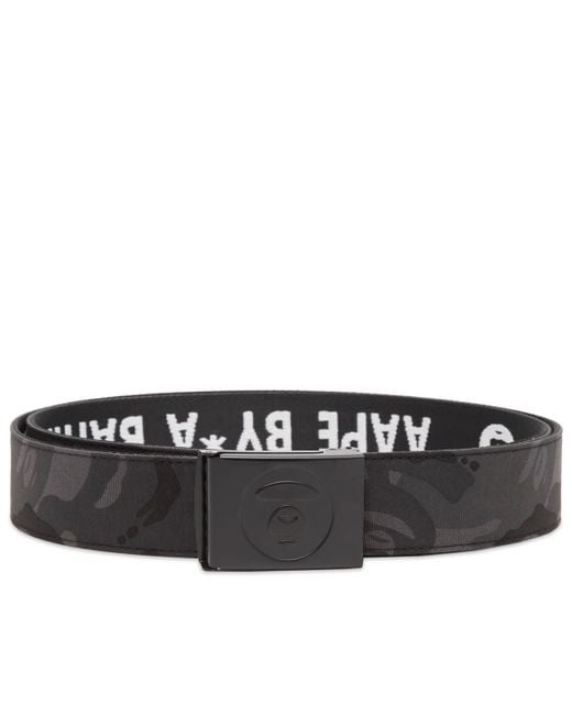 Aape By A Bathing Ape Aape Now Reversible Camo Belt in Black for