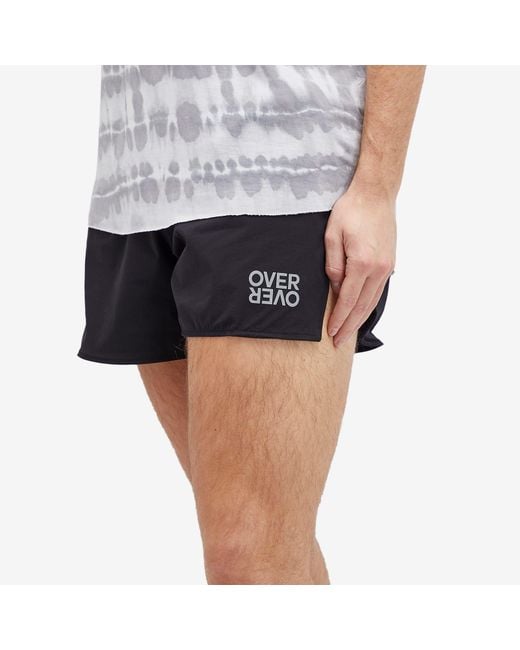 OVER OVER Black 4" Track Short for men