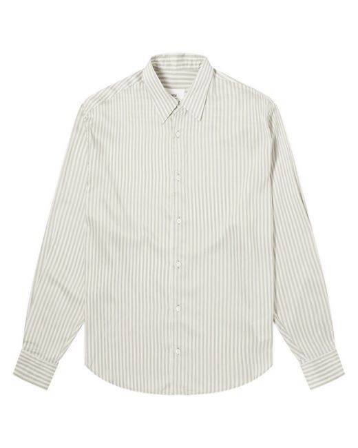 AMI White Boxy Stripe Shirt for men