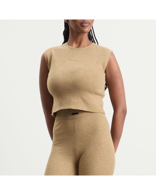 Fear Of God Natural Signature Rib Knit Croptop