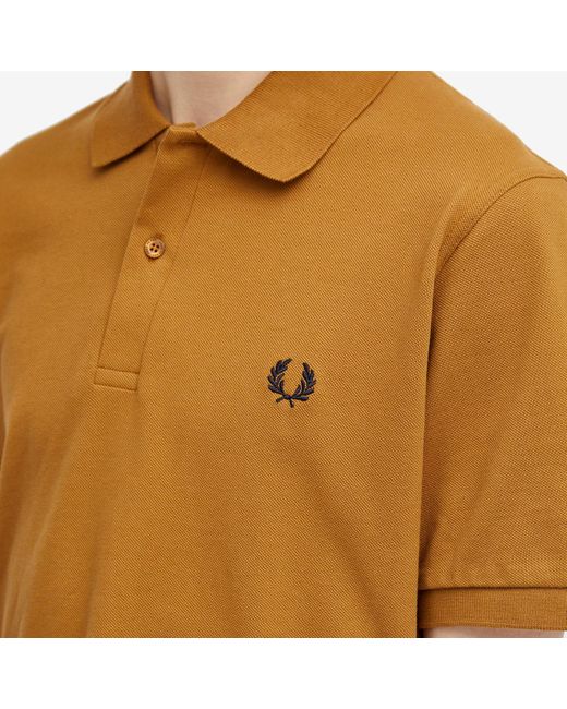 Fred Perry Brown Original Plain Polo Shirt for men