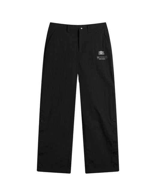 Umbro by Slam Jam Black Antique Nylon Pant for men