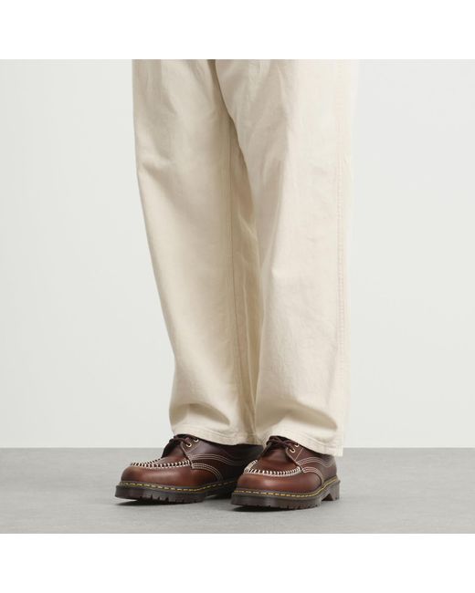 Dr. Martens Brown Lowell Leather Shoe for men