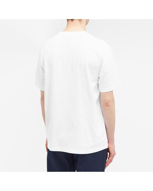 Maison Kitsuné White Mini Handwriting Comfort T-Shirt for men