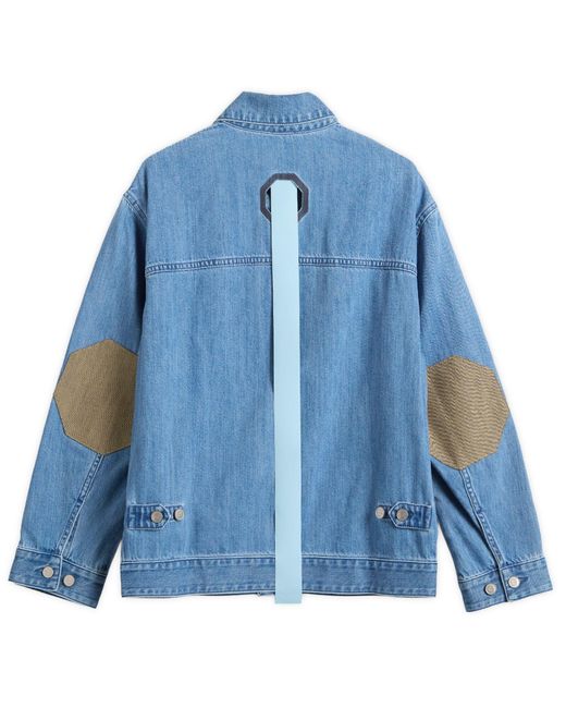 EBIT Blue Denim Jacket With Octagon Patch