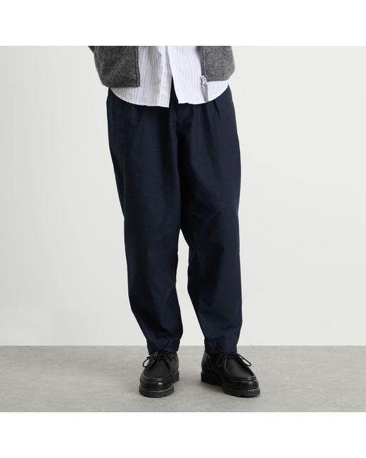 Universal Works Blue Pleated Track Pant for men