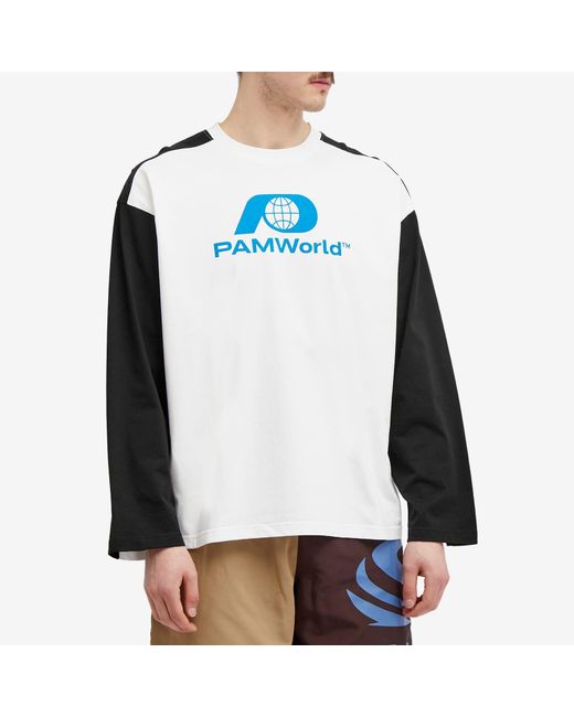 Pam Black Bi Colour Oversized Long Sleeve T-Shirt for men