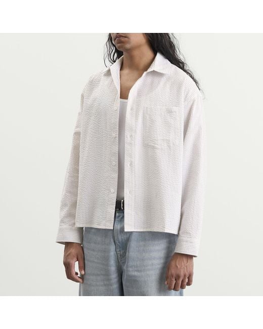 Ronning White End. X Seersucker Shirt for men