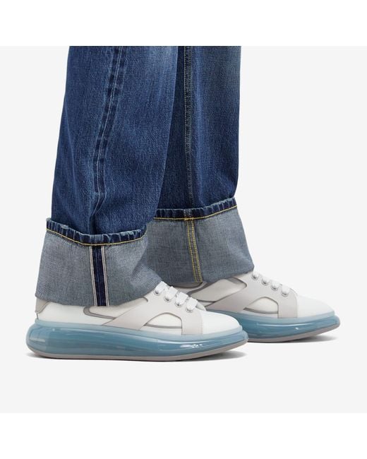 Alexander McQueen Blue Transparent Sole Oversized Sneakers for men