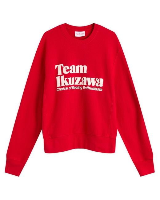 Team Ikuzawa Red Elbow Patch Logo Sweatshirt for men