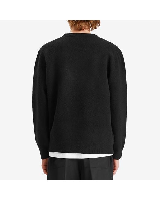 Rohe Black Boiled Wool Jumper for men
