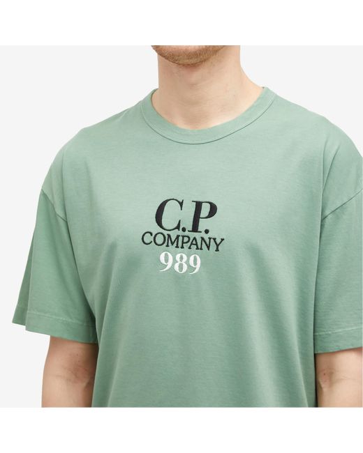 C P Company Green Box Logo T-Shirt for men