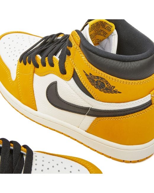 Nike Yellow 1 Retro Hi-Top Og Rmstd Sneakers
