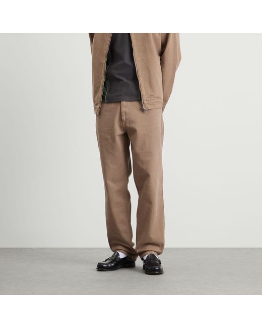 Palmes Brown Coarse Trousers for men