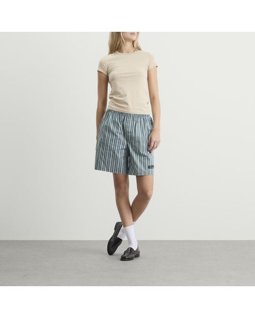 HOMMEGIRLS Blue Long Boxer Shorts