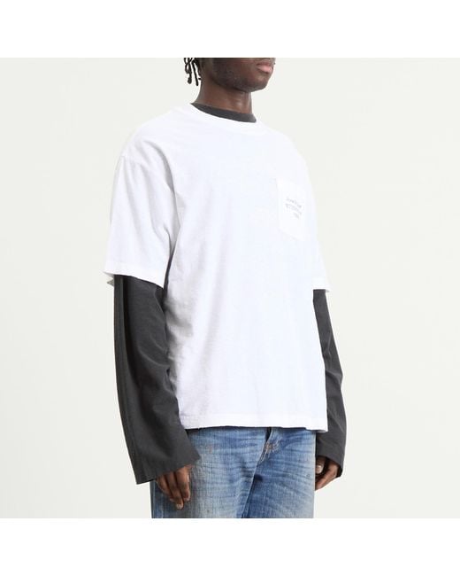 Acne White Small 1996 Short Sleeve T-Shirt for men